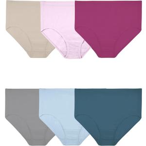 Fruit Of The Loom Womens Fit For Me Plus Size Underwear, Designed To Your Curves, Brief - Breathable Cotton Mesh - Assorted, 13 Plus