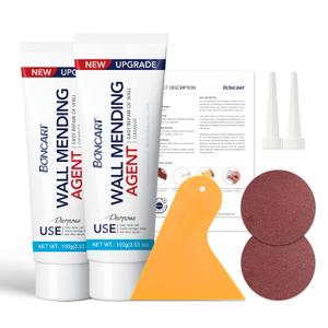 Drywall Repair Kit,2 Pack Wall Mending Agent, Wall Spackle with Scraper, Wall Surface Hole Fill Quick and Easy Solution