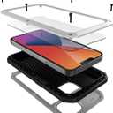 Marrkey for iPhone 14 Case, 360 Full Body Protective Cover Heavy Duty Shockproof Tough Armour Aluminum Metal Case with Silicone Built-in Screen Protector for Apple iPhone 14 6.1 Inch - Silver