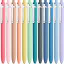 Mr. Pen- Bible Journaling Pens, 12 Pack, Assorted Color, Retractable Cute Gel Pens for Journaling, 0.7 mm, Pastel Barrel with Silver Cross Clip, Smooth Writing Aesthetic Pens for Women
