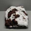 Faux Fur Throw Blanket for Couch, Fluffy Fuzzy Plush Bubble Blanket, Soft Warm Cozy Shaggy Rabbit Blanket, Luxury Decorative Gifts for Sofa Bedroom Living Room, 60x50inch (Cow Print-Brown)