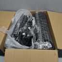 Calmootey Portable Closet Organizers, Clothing Storage, Wardrobe with 6 Shelves and Hanging Rod, NonWoven Fabric Cover with 4 Side Pockets, Black