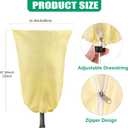 Plant Covers Freeze Protection, 2 Pack 47'' 71'' Beige Frost Cloths Blankets with Zipper Drawstring Shrub Tree Covers for Winter Outdoor Plants Freeze Protection