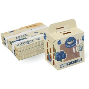 1 Pint Paper Berry Baskets  Food-Grade Produce Containers for Blueberries  Vented, Eco-Friendly, FSC-Certified Blueberry Storage Gift Boxes for Farmers Market & Home Use (Pack of 25)