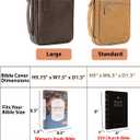 Bible Cover - Bible Case for Men with Durable Handle, Carrying Book Case Church Bag, Protective with Zippered Pocket, Ideal for Church and Prayer Meetings, Christian Gift for Men