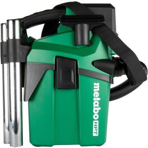 Metabo HPT 18V Cordless Wet/Dry Vacuum, 1.6 Gallon HEPA Filter Vacuum, Powerful 74 CFM Airflow, 8 ft. of Stretchable Hose, Eco and Boost Modes, Lightweight Design, Tool Body Only, RP18DAQ4