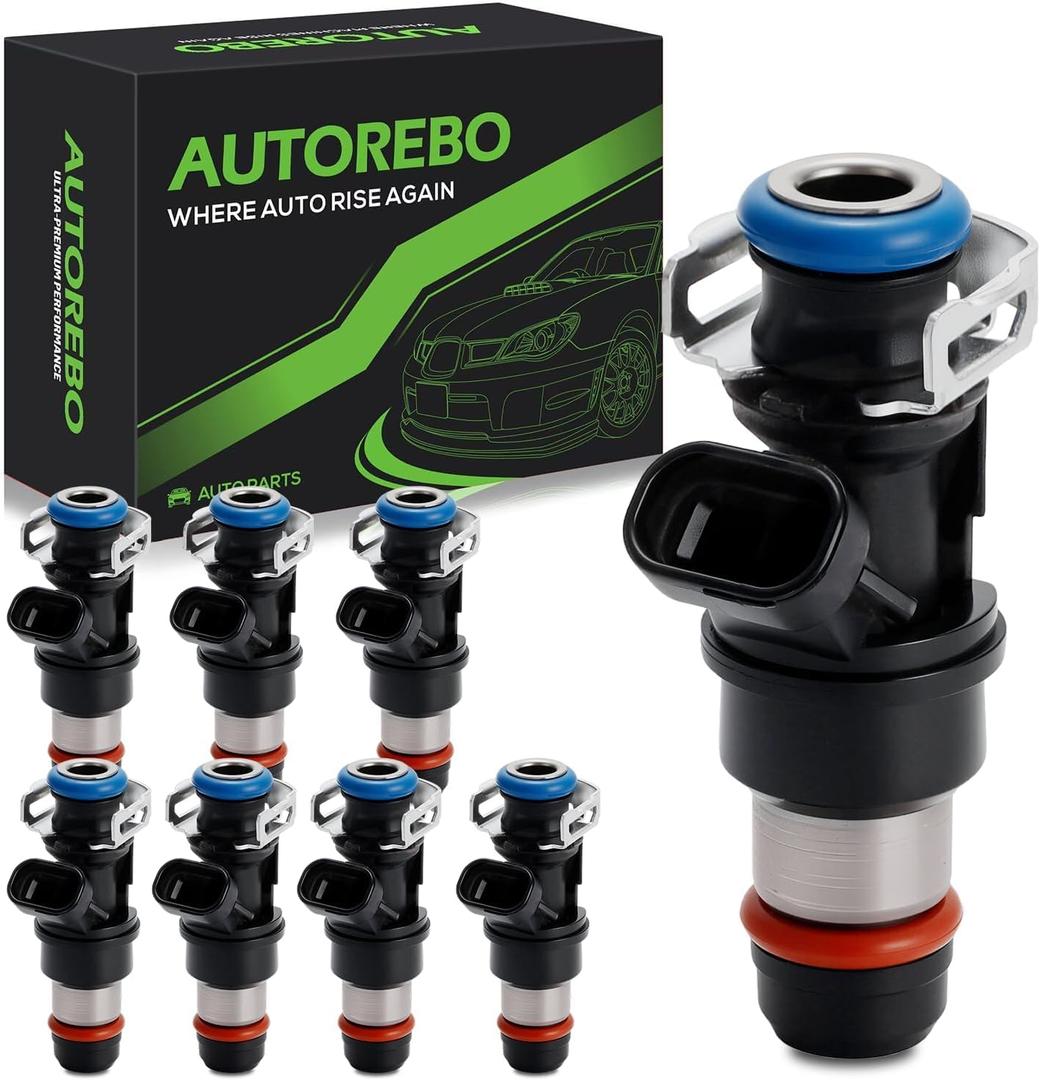 Fuel Injectors 4 Holes Set of 8 Compatible with Chevy Silverado Tahoe Express GMC Sierra 1500 2500 3500 HD Classic Yukon Savana 4.8L 5.3L 6.0L V8# Replace 17113553 17113698 FJ10062 FJ315 4G1659 67363