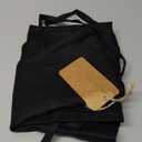 Hanging Linen Laundry Bag, 100% Pure Flax Linen Over The Door Hamper with Bottom Zipper for Laundry Room, Household Dirty Cloth Storage Organizer Bag, Black