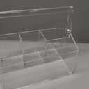 Chivalral Acrylic Utensil Holder & Paper Plate Holders -Clear Space-Saving Cutlery Caddy and Silverware Organizer for Kitchen, Table, Buffet, Party, Picnic, Camping Indoor Outdoor Use
