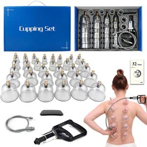 Cupping Set, 32 Cups Cupping Kit for Massage Therapy, Professional Chinese Therapy Set for Back Massage, Pain Relief