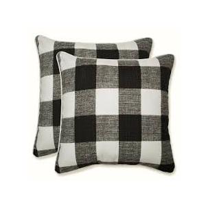 Pillow Perfect Anderson Matte 2 -Piece 16-1/2-in x 16-1/2-in Black Square Indoor Decorative Pillow