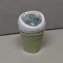 SITAKE 2 Pcs Plastic Mini Wastebasket Garbage Can with 120 Garbage Bags, Tiny Desktop Waste Garbage Bin with Swing Lid for Home, Office, Kitchen, Vanity Tabletop, Bedroom, Bathroom (Blue + Green)