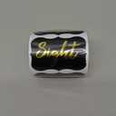 100 Pcs Valentine's Day 5 Senses Gift Sticker 2.76"x1.97" Black Gold Lace Design Sensory Label Romantic Gift Wrap Sticker for Him and Her Valentine's Day Wedding Anniversary Birthday Party