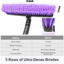 HEEYA 48 Inch Long Snow Brush for SUV, Extendable Ice Scraper and Brush with Foam Grip, 360 Pivoting Snow Car Brush for Truck Auto Jeep RV Vehicle Windshield Window - Purple