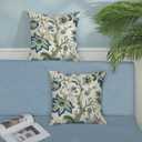 Blue Green Pillow Covers 18x18 Set of 2 Sage Green Chinoiserie Floral Throw Pillows Boho Vintage Flowers Decorative Pillowcase Outdoor Chinoiserie Decor Farmhouse Cushion Case for Couch Sofa