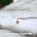 FUTEI Black White Decorative Throw Pillow Covers 26x26 Inch Set of 2,Soft Fluffy Faux Fox Fur Textured Euro Pillow Shams,Modern Home Decor for Couch Living Room