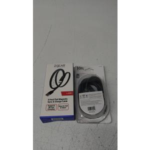 USB Extension Cable 10FT & ZGEAR 3ft Flat Magnetic Sunc & Charge Cable
