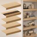 Wire Shelf Covers, Shelf Covers for Wire Shelving, 0.39 Inch Thick (Not Wood), Wire Rack Covers with Moisture Resistant and No Installation for Pantry, Closet, Kitchen (5Pcs, 36"x16")