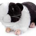 7" Cuddly Soft Plush Realistic Guinea Pig Stuffed Animals Toy Doll, Black Hamster Plushie Toys Best Birthday Christmas Anniversary Fiesta Party Classroom Prizes Gifts for Adults Kids Baby Toys