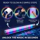 Jenaai 3 Pack LED Pool Noodle Floating Foam Stick 52 Inch Glow Pool Noodle