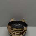 Stone Lain Florian 4-Piece Round Pasta Bowl Set, Black with Gold Rim