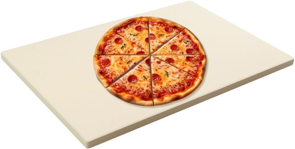 24'' Large Pizza Stone Baking Stone Cordierite Bread Stone for Oven Grill, Thermal Shock Resistant, Ideal for Baking Different Sizes of Pizzas or Bread 24x17 3/4''