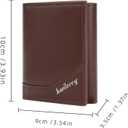 Small Popup Card Case Wallet, Campact Design RFID Wallet for Men with Card Slots, Slim Mens Leather Wallet Purse (Black)