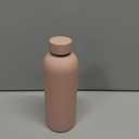 Insulated Stainless Steel Water Bottle, 17 oz (500 ml), Double Wall Vacuum, Keeps Drinks Cold 24 Hrs & Hot 12 Hrs, Leakproof, BPA Free, Slim Bottle for Travel, Gym & Work (Dusty Rose)