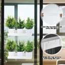 Rainmae 2 Pcs Window Plant Floating Shelves,10.6 Inch Wall-Mounted Plastic Window Sill Extender for Succulent Planters Micro Greens Herb Pots Indoor Shelves for Indoor Bathroom Kitchen Wall Shelf