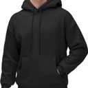 THE GYM PEOPLE Men's Fleece Pullover Hoodie Loose Fit Ultra Soft Hooded Sweatshirt With Pockets (XX-Large, Black)
