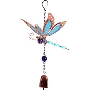 Dragonfly Wind Chimes, Garden Glass Bell Glow Wind Chimes for Home, Party, Festival Decor, Garden Decoration Indoor/Outdoor,Lifelike Dragonfly Deep Tone Style