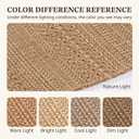 MatEssenz 2x3 Textured Washable Entry Rug, Natural Woven Low-Profile Door Mat with Non-Slip TPR Backing, Brown, for Entryway, Kitchen, Laundry Room