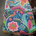 Set of 4, Floral Throw Pillow Covers 18x18 inch, Set of 4, Decorative Paisley Pattern, 100% Polyester with Hidden Zipper