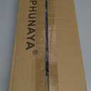 PHUNAYA Floating Shelves,Wall Mounted Shelf for Kitchen,Living Room,Bedroom,Bathroom Storage,Rustic Wood,Set of 2(Carbonized Black)