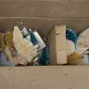 Amyhill 4 Pcs Bottle Brush Trees Christmas Stocking Holders for Mantle Metal Weighted Xmas Tree Stocking Holders Mini Christmas Village Trees with Non-Skid for Xmas Home Fireplace Holiday Decor