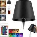 2026 New Wireless Bottle Lamp,RGB LED Bottle Lights for Liquor & Wine Bottles,Bottle Light with Remote Dimmable(RGB Black,1pc)