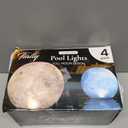 TIALLY Full Moon Floating Pool Lights Solar Powered - 14 Solar LED Light Balls, Lights, Waterproof Swimming Pool Accessories for Inground Pools, Party Decor for Outdoor (4 Pack)