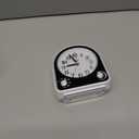 Peakeep Analog Alarm Clock Non-Ticking Silent, Optional 7 Wake-up Sounds with Volume Control, Nightlight and Snooze, AA Battery Operated (Black)