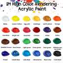 Mini Watercolor Paint Set for Travel Pocket Watercolor Kit with Mini Palette, 24 Colors, Brush, Sketchbook & Copper Clip, Portable Watercolor Painting Set for Beginners, Artists & Outdoor Sketching