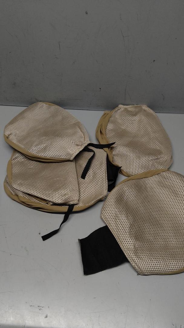 4 Car Headrest Cover Light Brown