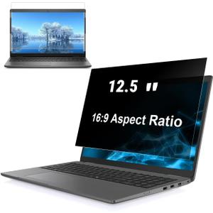 12.5 Inch 16:9 Laptop Privacy Screen Filter, Computer Monitor Privacy Shield, Anti Scratch Anti Spy Anti Glare Blue Light Screen Protector