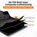 Joruoo-All Weather Car Floor Mats & Cargo Liner Set for Hyundai Kona 2023 2022 2021 2020 2019 2018 & Kona N 2022 2023 (No Electric Models) Custom Fit Accessories,Black