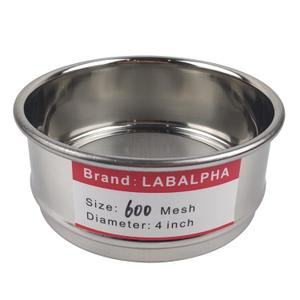 LABALPHA 600 Mesh Lab Sieves, Test Sieve #600 Mesh, 4'' Diameter, 304 Stainless Steel Wire Cloth (0.026mm)
