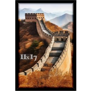 Picrit 11x17 Picture Frame, Photo Frame for Wall Mounting Display, Black