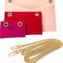 1 Set(3pcs) Felt Purse Organizer Insert with Chain Conversion Kit For Kirigami Pochette
