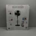 BLACK+DECKER 18-Inch Stand Fan with Pedestal Base, Height Adjustable Pedestal Fan with Remote and Touch Control Panel, Free Standing Fan with 90-Degree Oscillating and 3-Speed Settings, Black