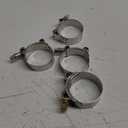4 Pack 1.25" T-Bolt Hose Clamps, 304 Stainless Steel Turbo Intake Clamp, Working Range 36mm-44mm for 1.25" Hose ID