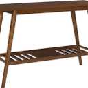 Linon Melissa Mid-Century Modern Walnut Console Table