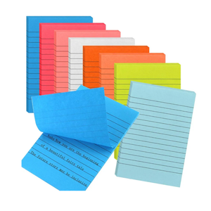 Colorful A6 Sticky Notebooks, Lined Self Sticky Notes for School or Office, 50 Sheets Per Pack(8 Colors, 4''x6'')