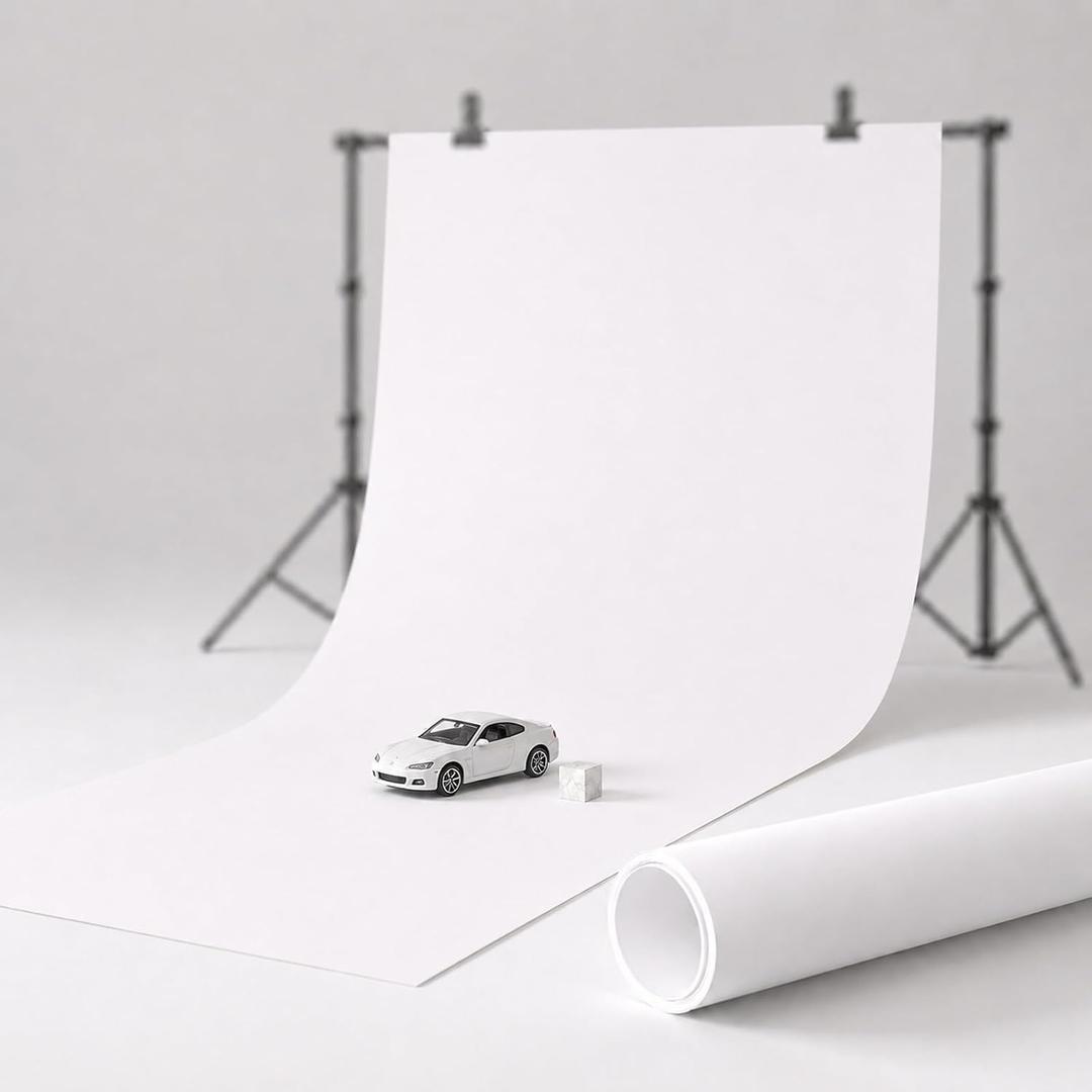 2Pack White PVC Backdrop 114 x 46 inch Seamless Photo Background Board